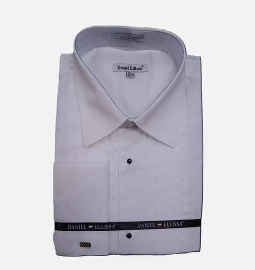 Witpuntkraag Plissé Tuxedo Broekshirt – Elegantie & Klasse!